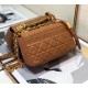 Fake Christian Dior Small Caro Bag Cannage Calfskin Brown Replica Replica Christian Dior Small Caro Bag Cannage Calfskin Brown
