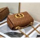 Fake Christian Dior Small Caro Bag Cannage Calfskin Brown Replica Replica Christian Dior Small Caro Bag Cannage Calfskin Brown
