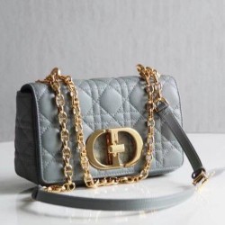 Replica Christian Dior Small Caro Bag Cannage Calfskin Cloud Blue