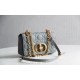 Replica Christian Dior Small Caro Bag Cannage Calfskin Cloud Blue