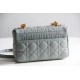 Replica Christian Dior Small Caro Bag Cannage Calfskin Cloud Blue