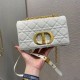 Replica Christian Dior Small Caro Bag Cannage Calfskin White Replica Christian Dior Small Caro Bag Cannage Calfskin White