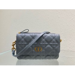 Replica Christian Dior Caro Pouch Cannage Calfskin Blue Replica Christian Dior Caro Pouch Cannage Calfskin Blue