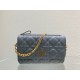 Replica Christian Dior Caro Pouch Cannage Calfskin Blue Replica Christian Dior Caro Pouch Cannage Calfskin Blue