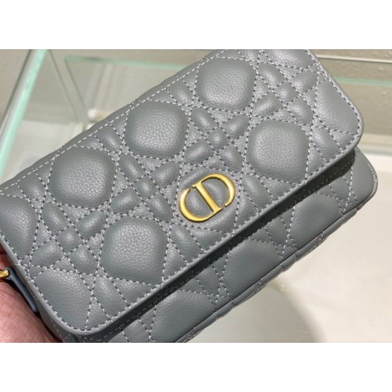 Replica Christian Dior Caro Pouch Cannage Calfskin Blue Replica Christian Dior Caro Pouch Cannage Calfskin Blue