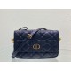 Replica Christian Dior Caro Pouch Cannage Calfskin Black
