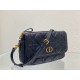 Replica Christian Dior Caro Pouch Cannage Calfskin Black