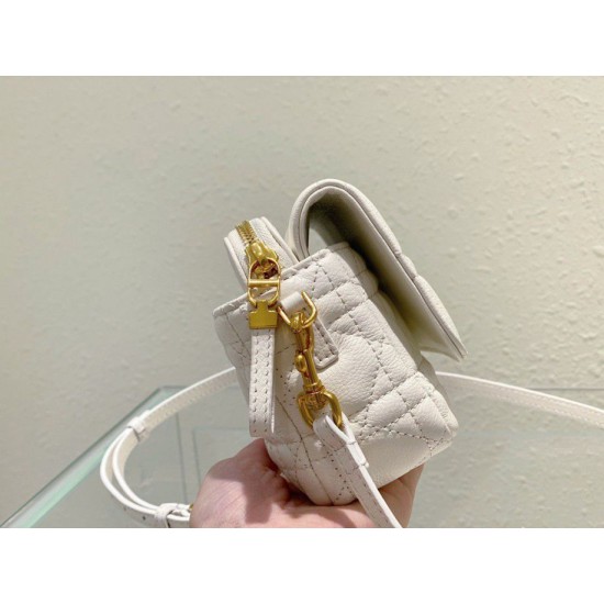 Replica Christian Dior Caro Pouch Cannage Calfskin White Replica Christian Dior Caro Pouch Cannage Calfskin White