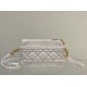 Replica Christian Dior Caro Pouch Cannage Calfskin White Replica Christian Dior Caro Pouch Cannage Calfskin White