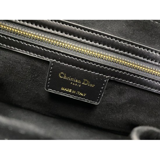 Replica Christian Dior Parisienne Bag Smooth Calfskin Black