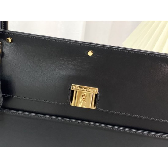 Replica Christian Dior Parisienne Bag Smooth Calfskin Black