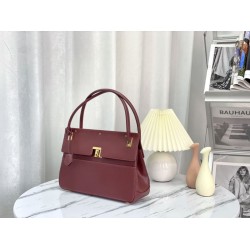 Fake Christian Dior Parisienne Bag Smooth Calfskin Claret Replica
