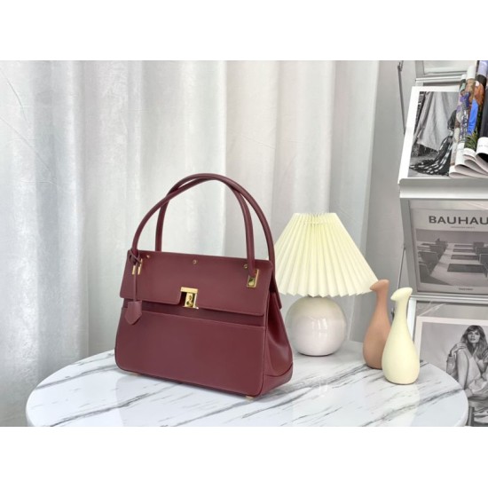 Fake Christian Dior Parisienne Bag Smooth Calfskin Claret Replica