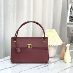 Fake Christian Dior Parisienne Bag Smooth Calfskin Claret Replica