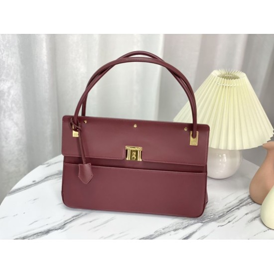 Fake Christian Dior Parisienne Bag Smooth Calfskin Claret Replica