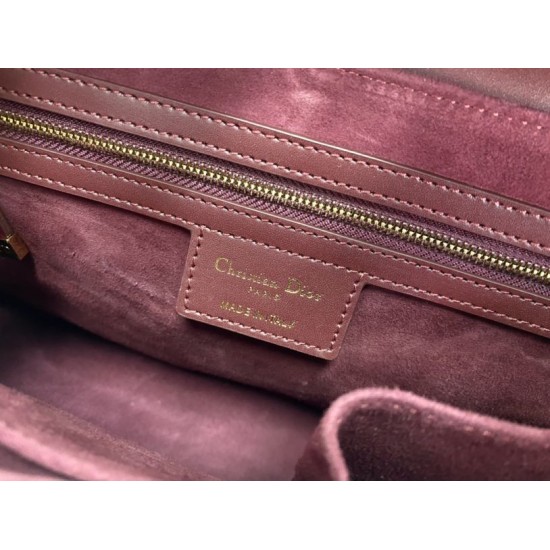 Fake Christian Dior Parisienne Bag Smooth Calfskin Claret Replica