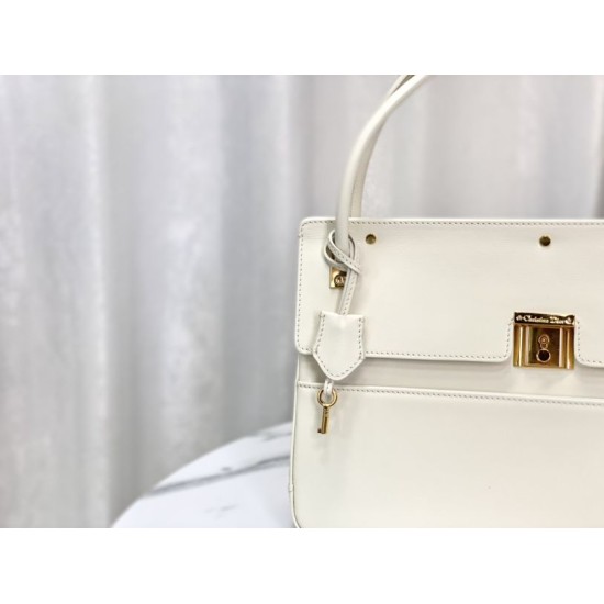 Replica Christian Dior Parisienne Bag Smooth Calfskin White