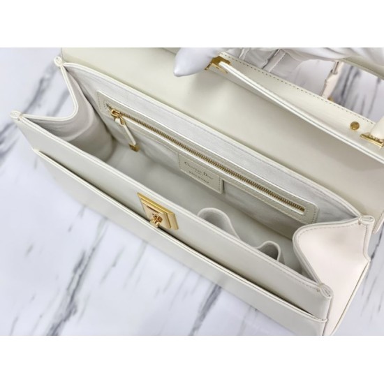 Replica Christian Dior Parisienne Bag Smooth Calfskin White