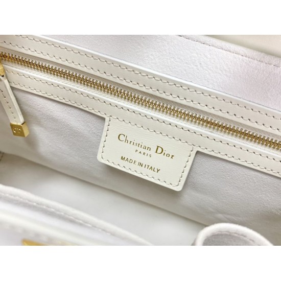 Replica Christian Dior Parisienne Bag Smooth Calfskin White