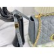 Replica Christian Dior Large Dior Caro Bag Light Blue