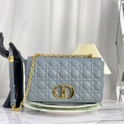 Replica Christian Dior Large Dior Caro Bag Light Blue