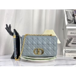 Replica Christian Dior Large Dior Caro Bag Light Blue