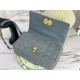 Replica Christian Dior Large Dior Caro Bag Light Blue