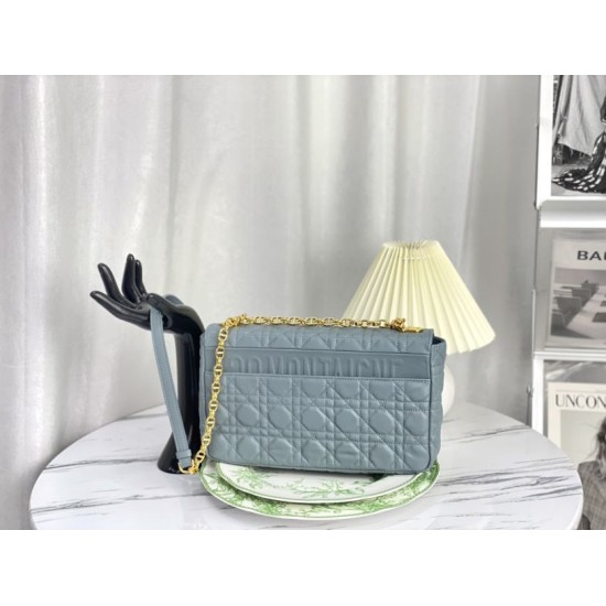 Replica Christian Dior Large Dior Caro Bag Light Blue