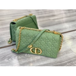 Replica Christian Dior Large Dior Caro Bag Green