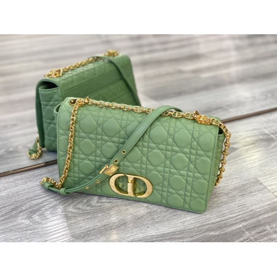 Replica Christian Dior Large Dior Caro Bag Green