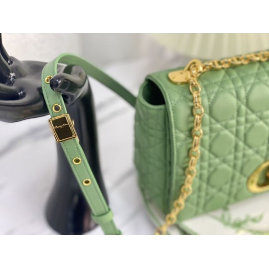 Replica Christian Dior Large Dior Caro Bag Green