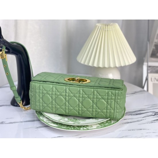 Replica Christian Dior Large Dior Caro Bag Green
