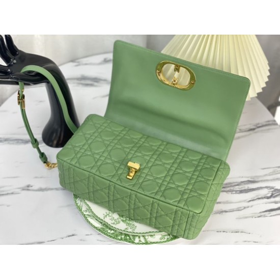 Replica Christian Dior Large Dior Caro Bag Green