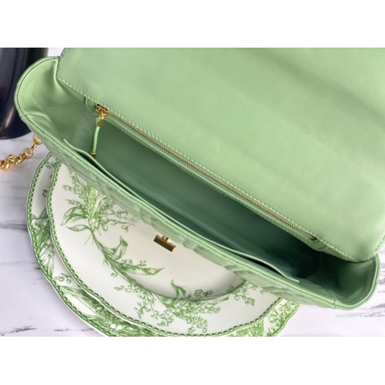 Replica Christian Dior Large Dior Caro Bag Green