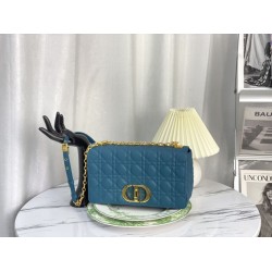 Replica Christian Dior Large Dior Caro Bag Blue