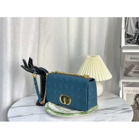 Replica Christian Dior Large Dior Caro Bag Blue