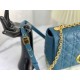 Replica Christian Dior Large Dior Caro Bag Blue