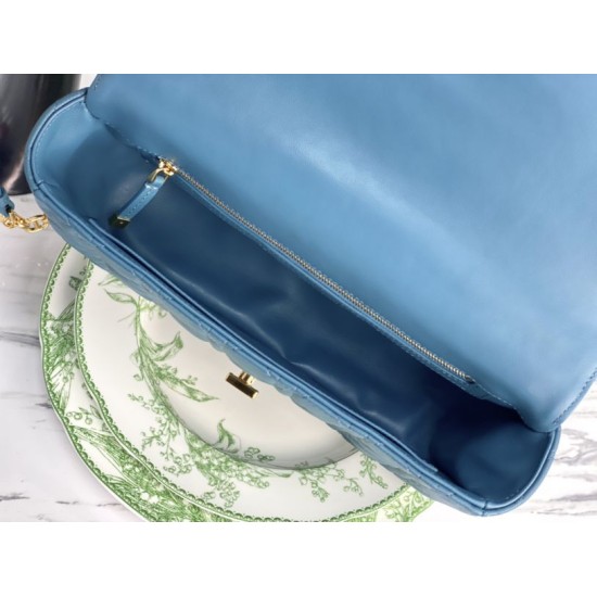 Replica Christian Dior Large Dior Caro Bag Blue