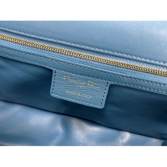 Replica Christian Dior Large Dior Caro Bag Blue