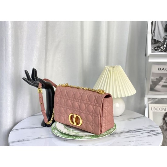 Replica Christian Dior Large Dior Caro Bag Pink