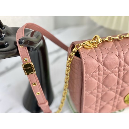 Replica Christian Dior Large Dior Caro Bag Pink