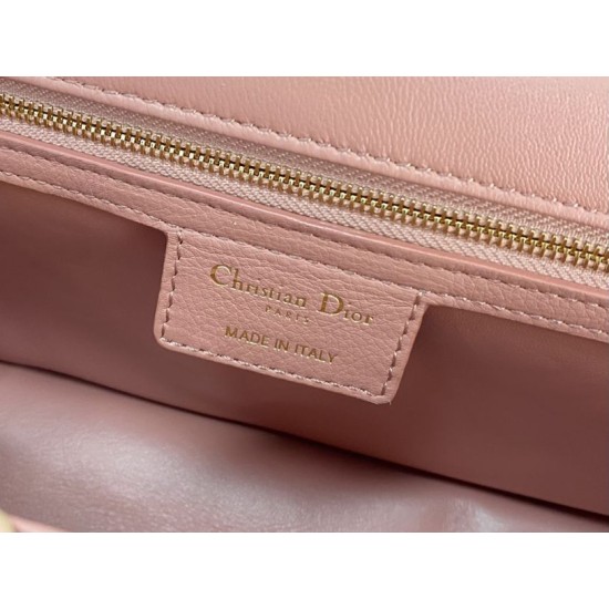 Replica Christian Dior Large Dior Caro Bag Pink