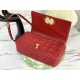 Fake Christian Dior Large Dior Caro Bag Red Replica