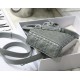 Fake Christian Dior Lady D-Joy Bag Calfskin with Diamond Motif Grey Replica