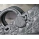 Fake Christian Dior Lady D-Joy Bag Calfskin with Diamond Motif Grey Replica