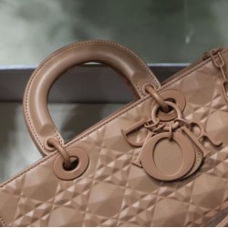Replica Christian Dior Lady D-Joy Bag Calfskin with Diamond Motif Poudre