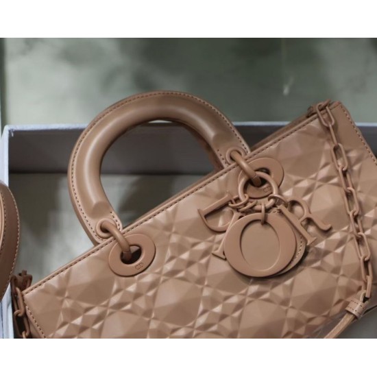 Replica Christian Dior Lady D-Joy Bag Calfskin with Diamond Motif Poudre