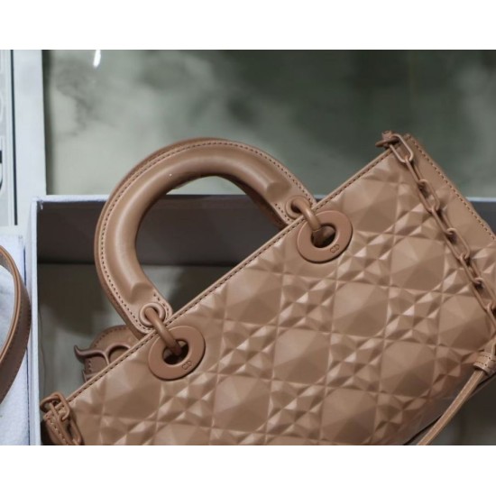 Replica Christian Dior Lady D-Joy Bag Calfskin with Diamond Motif Poudre