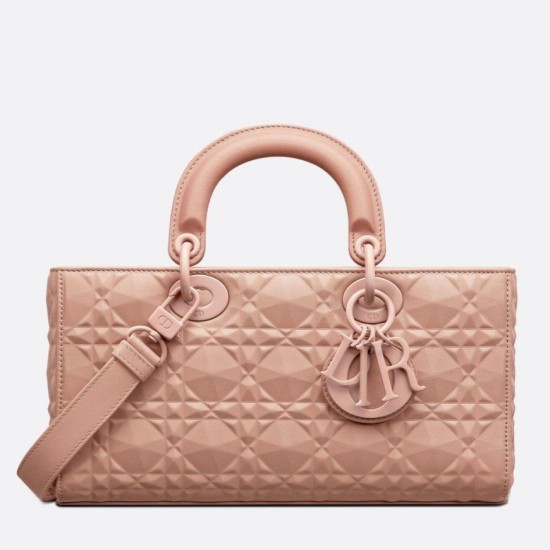 Replica Christian Dior Lady D-Joy Bag Calfskin with Diamond Motif Poudre