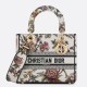 Replica Christian Dior Medium Lady D-Lite Bag Jardin Botanique Embroidery White
